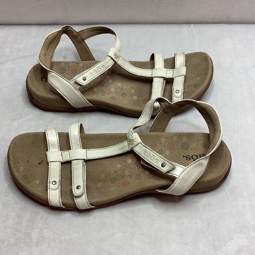 Taos Footwear Leather Double T-strap Sandal 10 - Picture 8 of 12
